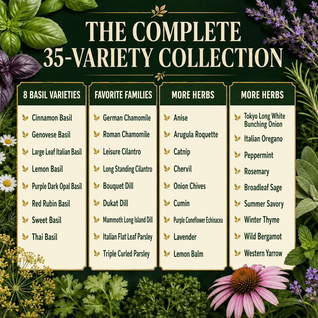 35 Herb Seed Varieties for Planting | Culinary and Traditional Herbs