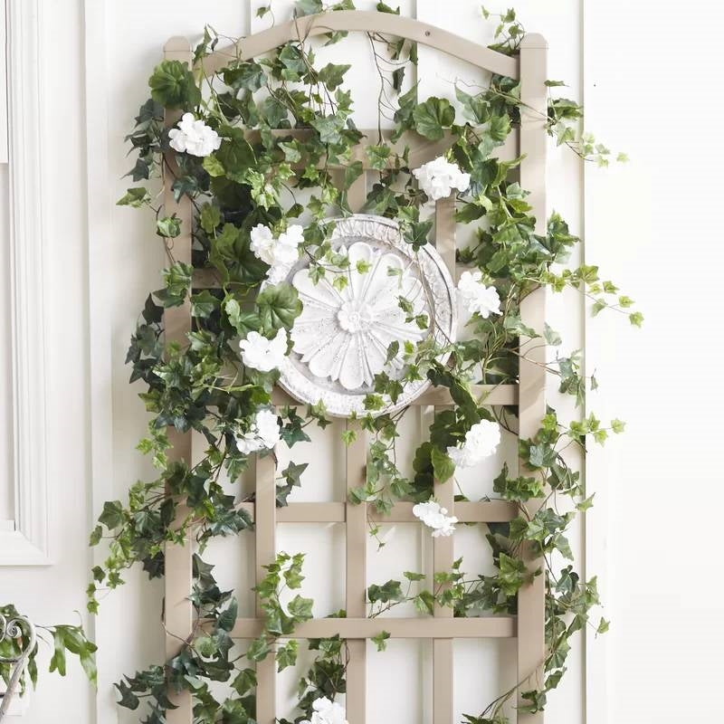 76-inch Tall Mocha Tan Brown Vinyl Garden Trellis