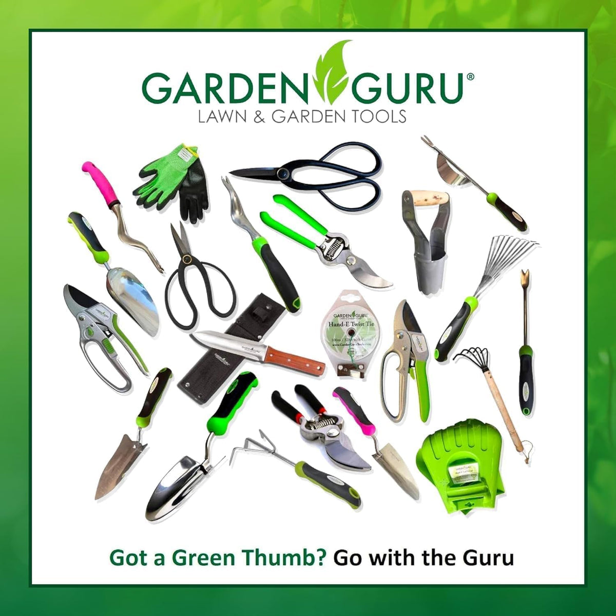 GARDEN GURU Classic Bypass Pruning Shears Clippers & Garden Tool Blade Sharpener