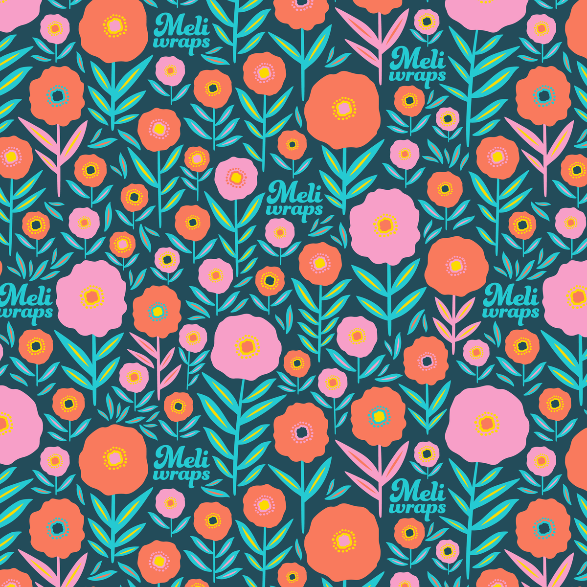 Beeswax Food Wrap - Fall Bloom Print