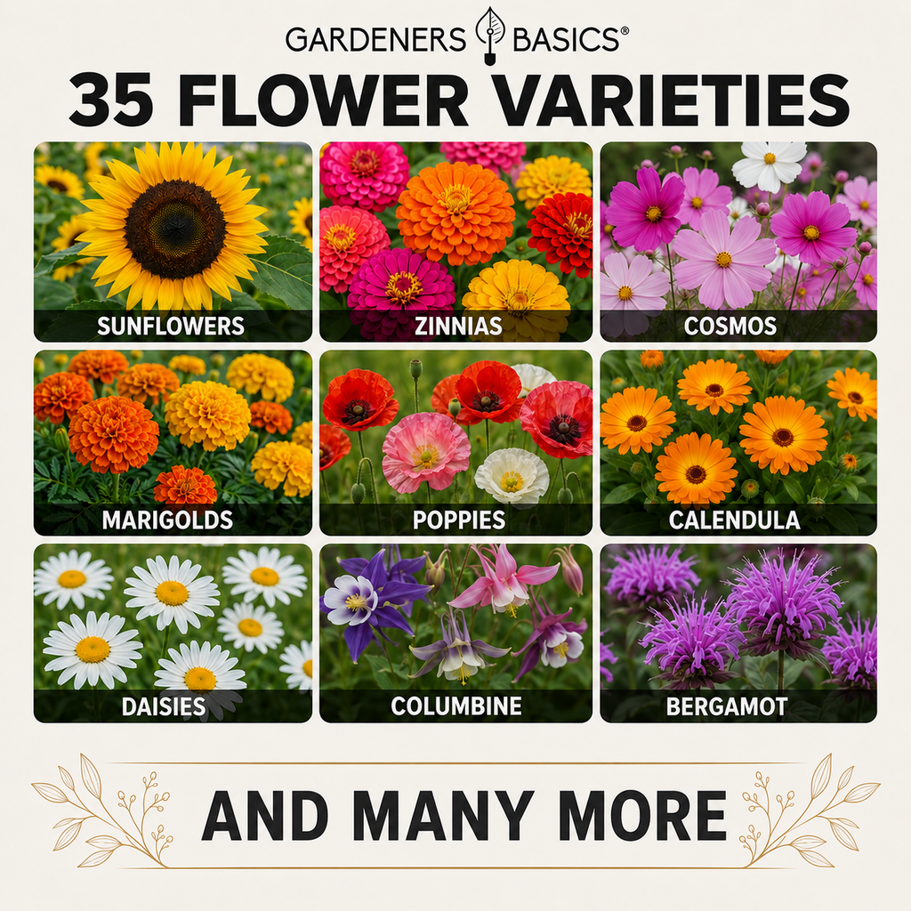 35 Flower Seed Varieties for Planting | Annual and Perennial Kit