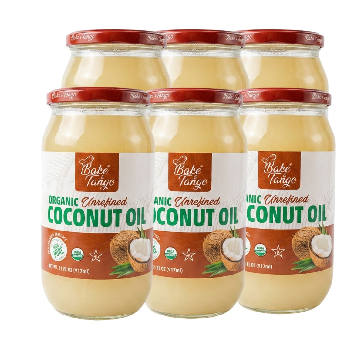 Bake & Tango Organic Unrefined Coconut Oil - 31 oz (917ml)