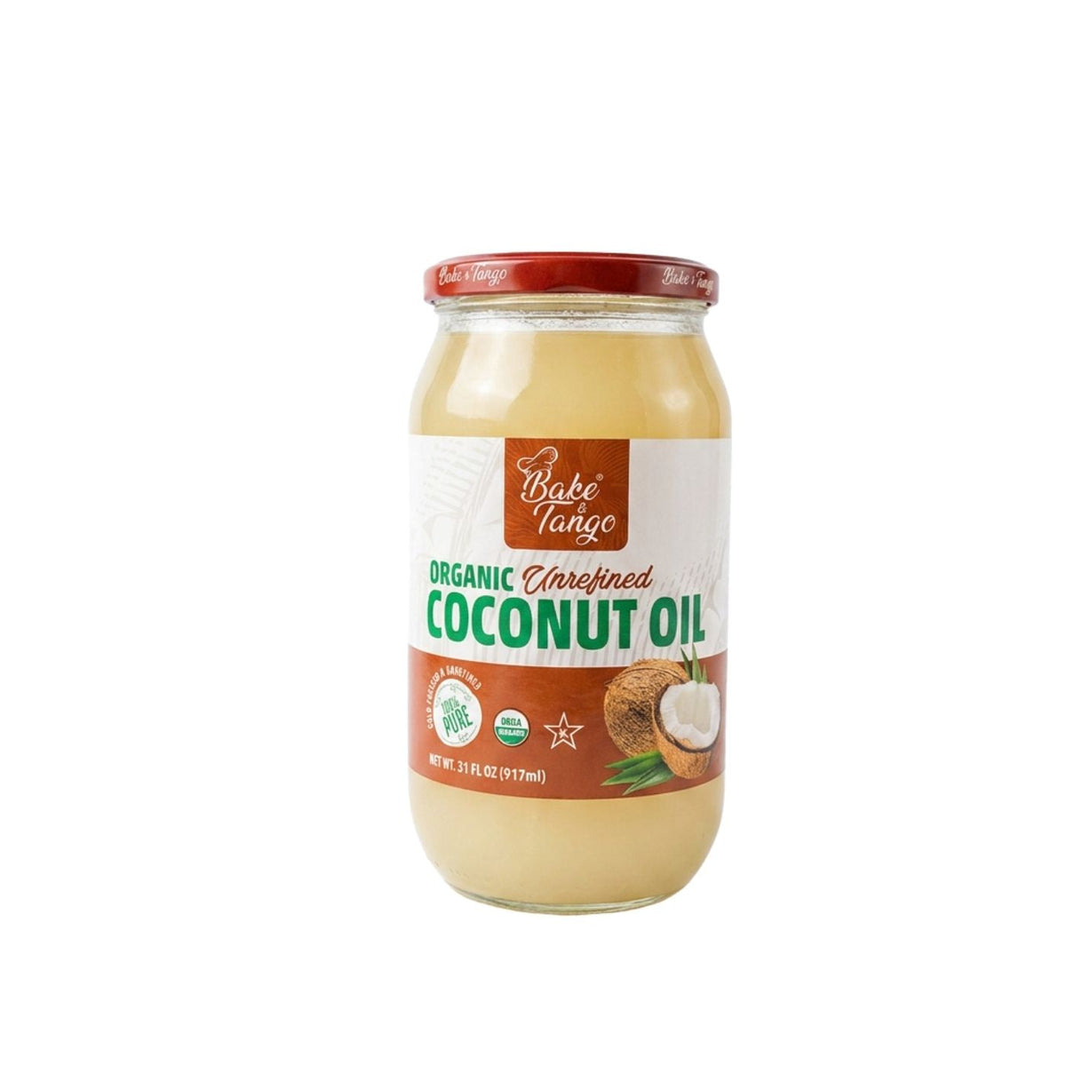 Bake & Tango Organic Unrefined Coconut Oil - 31 oz (917ml)