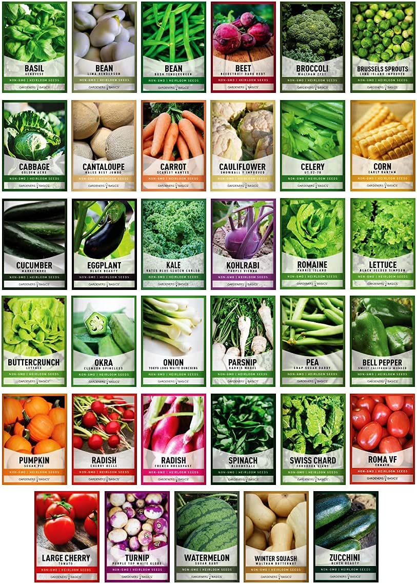 Gardening Seed Kit: 105 Packets with Ammo Can