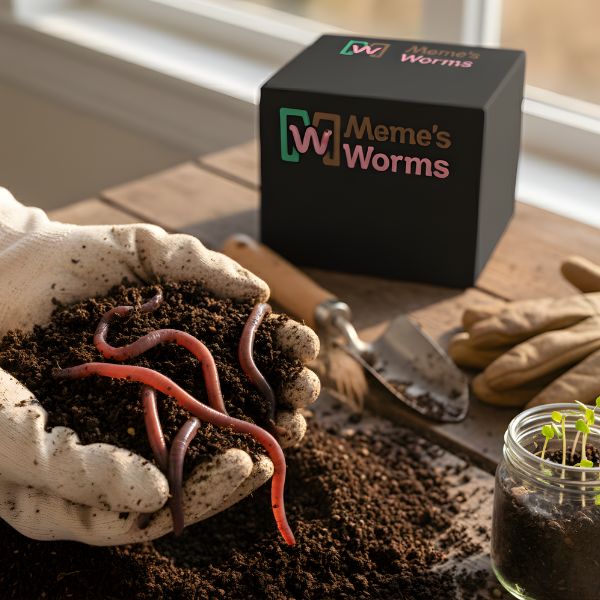 Living Material + Red Wiggler Composting Worms Eisenia andrei
