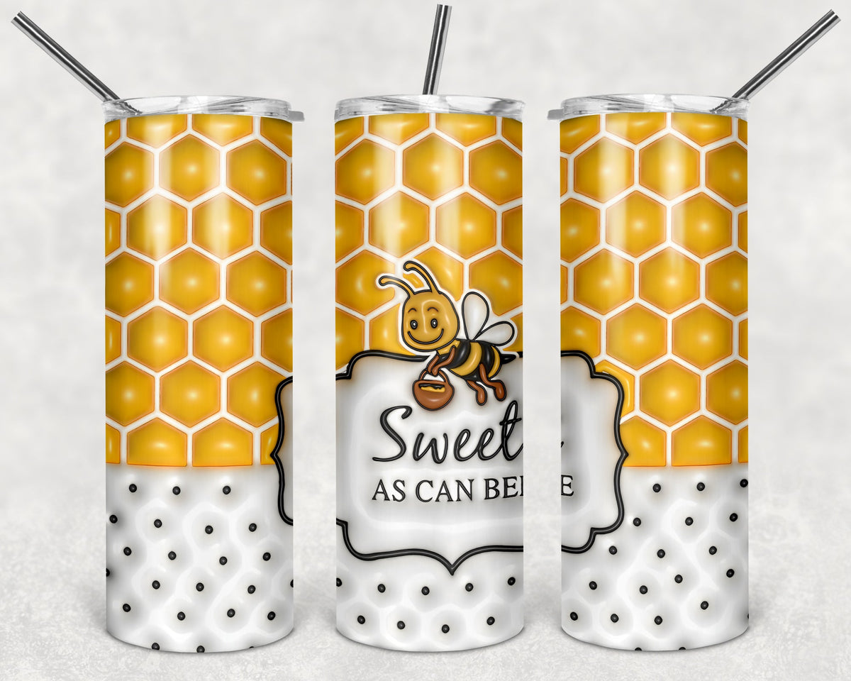 Sweet as Can Bee Puffy 20 oz Skinny Tumbler