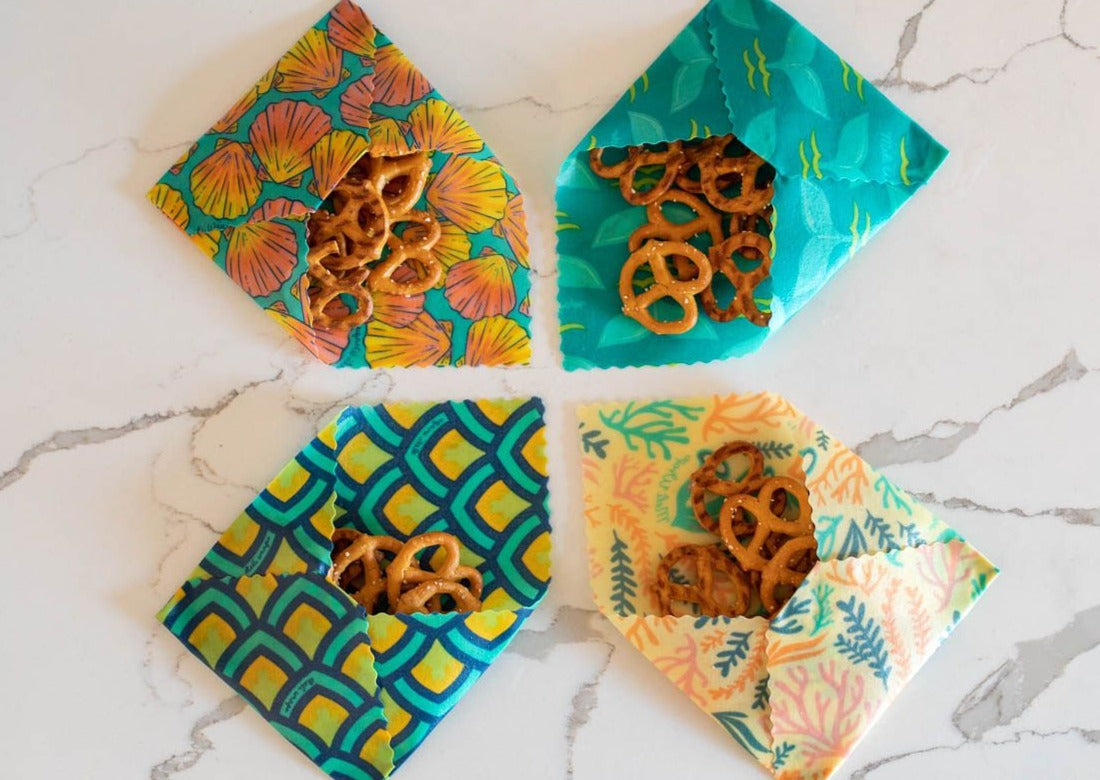 Beeswax Food Wrap - Sunrise Shell Print