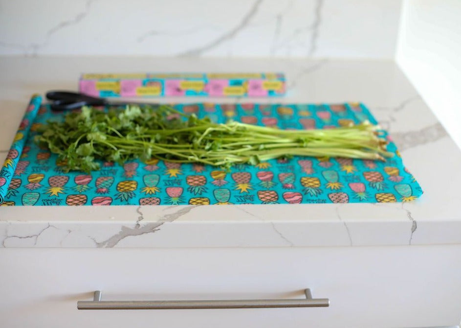 Beeswax Wrap Bulk Roll - Pineapple Print