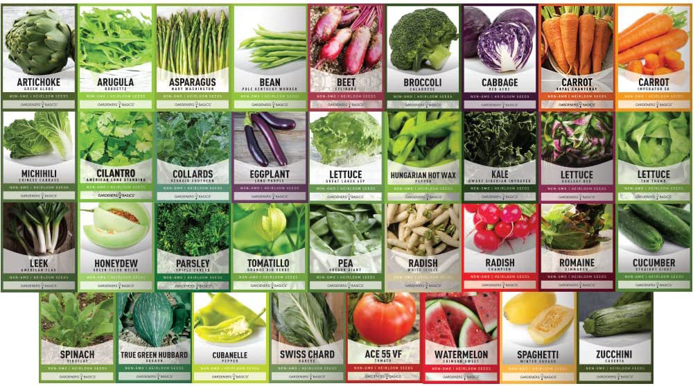 Garden Seed Kit: 70 Vegetable, Fruit and Herb Packets