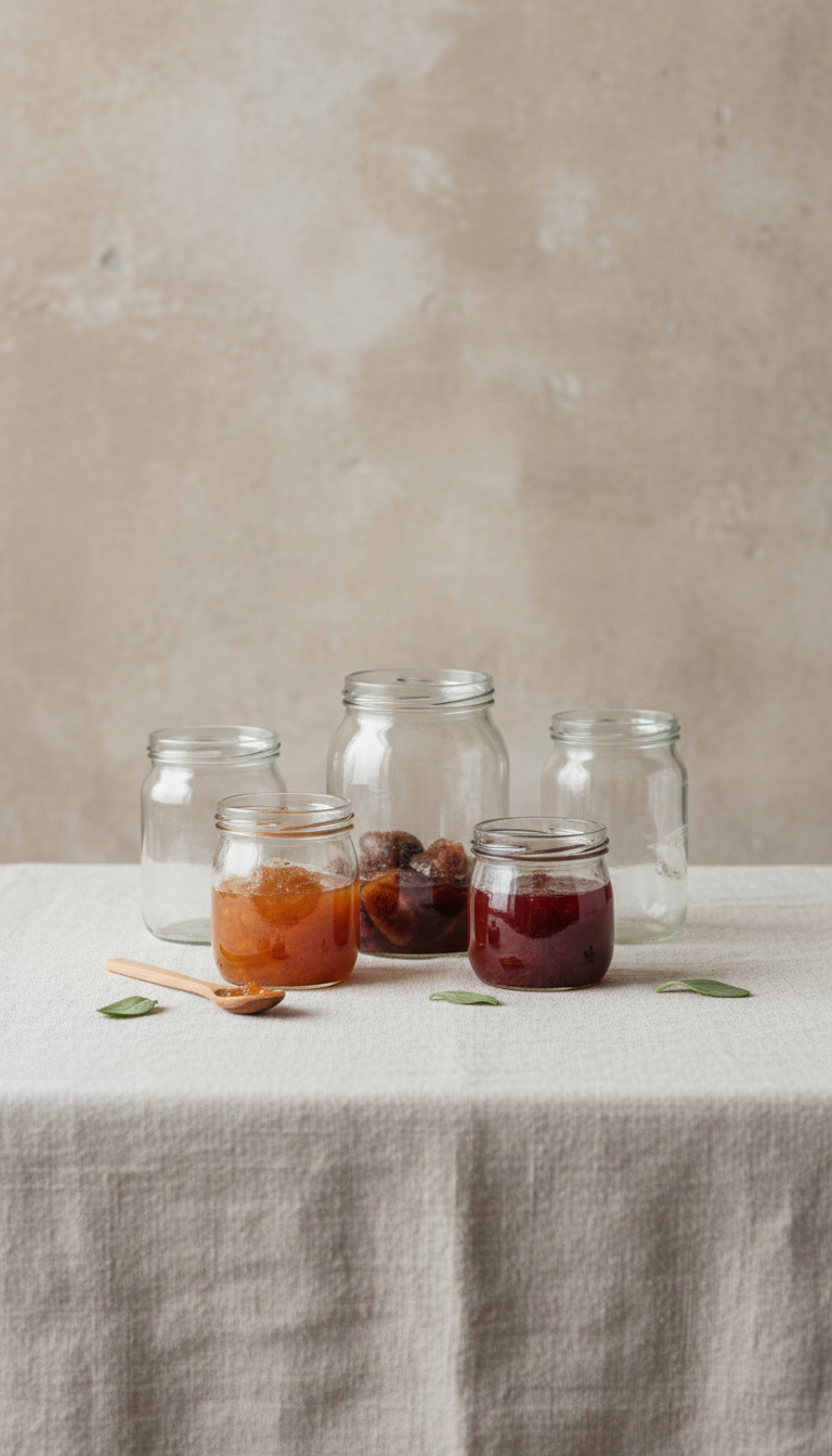 Glass Canning Jars Set of 12
